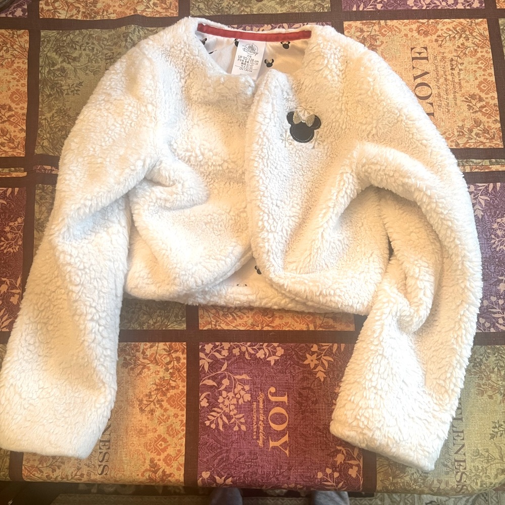 Disney Girls white shawl size 7/8